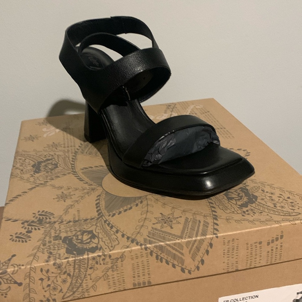 NWT Free People  Collection Shoes Candice Heel Black Size 37